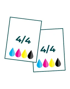 Printing double sided 4/4
