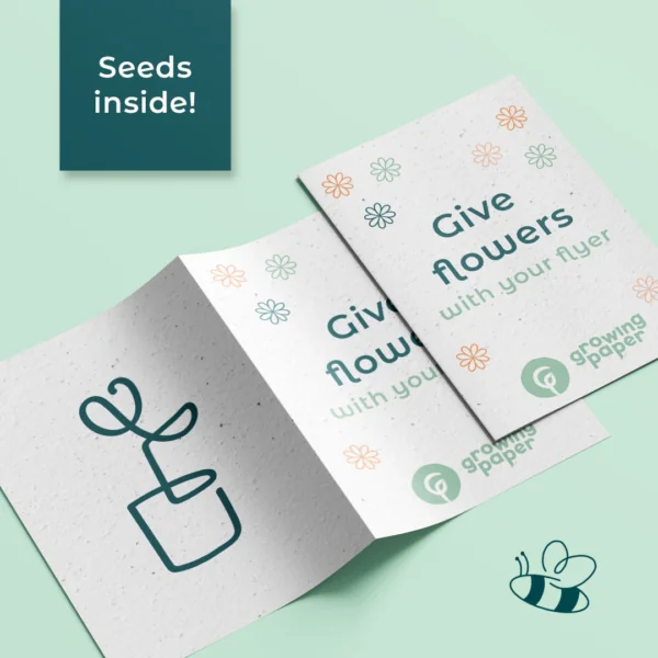 Custom seed paper folded flyer