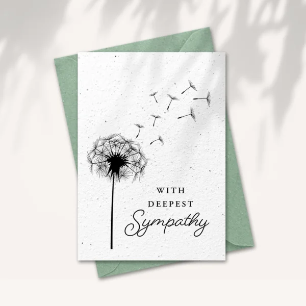 Growing paper card - Deepest sympathy - With envelope