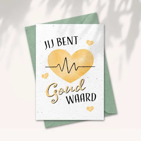 Dag van de zorg kaart - Je bent goed waard met envelop